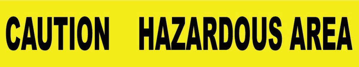 CAUTION HAZARDOUS AREA PRINTED BARRICADE TAPE