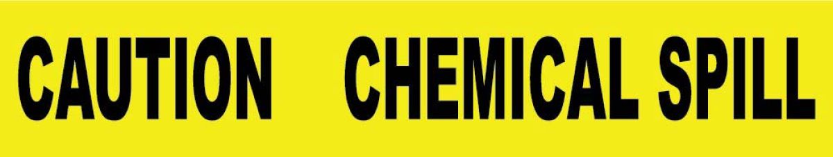 CAUTION CHEMICAL SPILL PRINTED BARRICADE TAPE