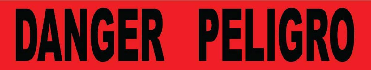 DANGER SPANISH 2 MIL PRINTED BARRIER TAPE