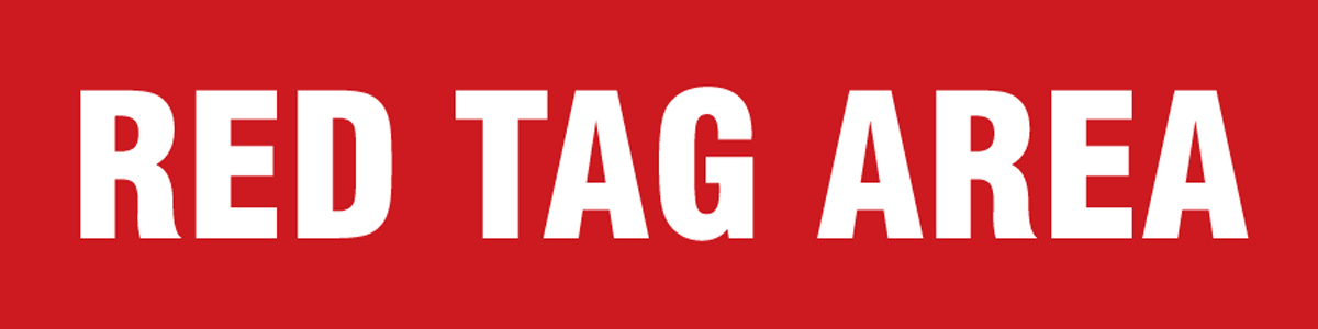 Organization / 5S / Lean, Legend: RED TAG AREA