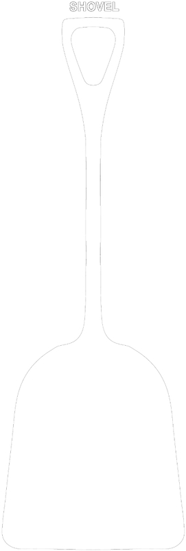 Labels, Letters & Numbers, Legend: Tool Shadows: Shovels