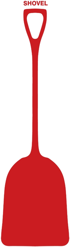 Labels, Letters & Numbers, Legend: Tool Shadows: Shovels