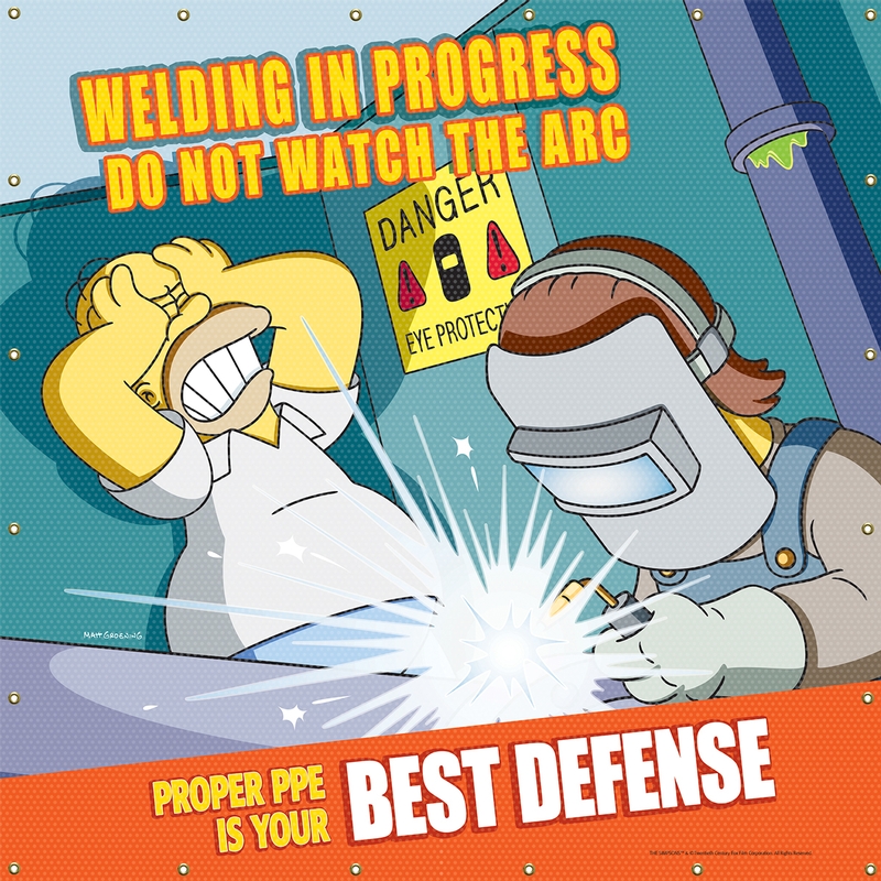 WELDING AREA WATCH YOUR EYES