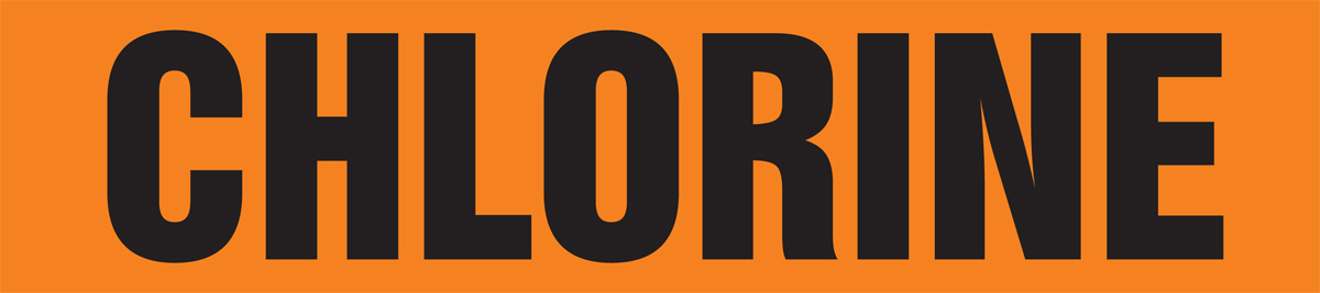 Pipe Marker, Legend: CHLORINE
