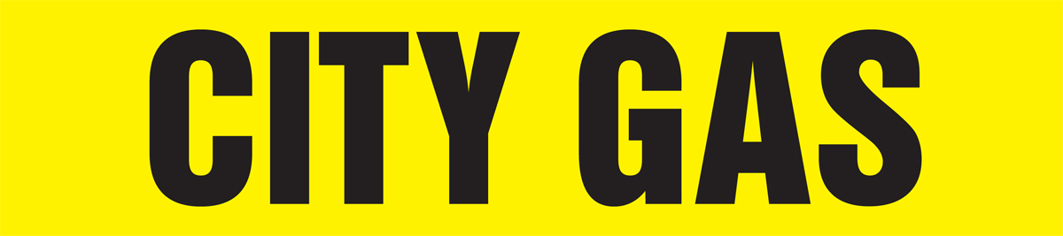 Pipe Marker, Legend: CITY GAS