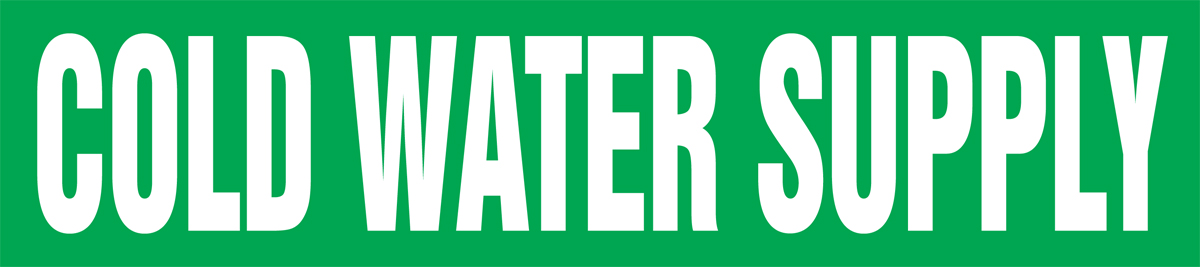 COLD WATER SUPPLY 