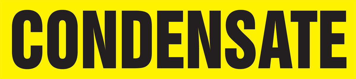 Pipe Marker, Legend: CONDENSATE