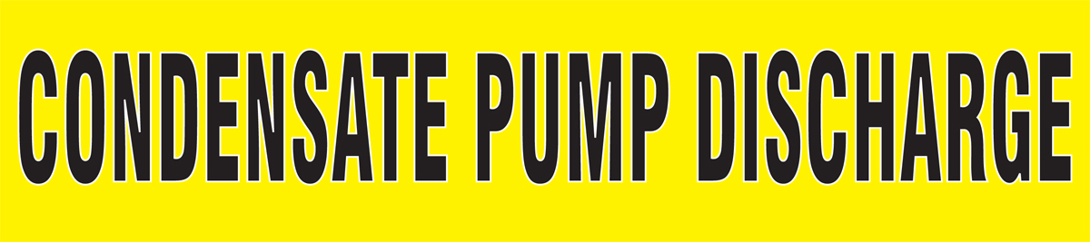 CONDENSATE PUMP DISCHARGE
