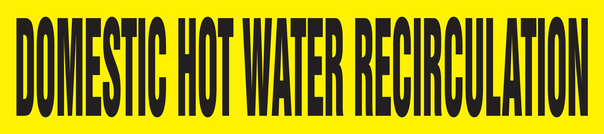 DOMESTIC HOT WATER RECIRCULATION