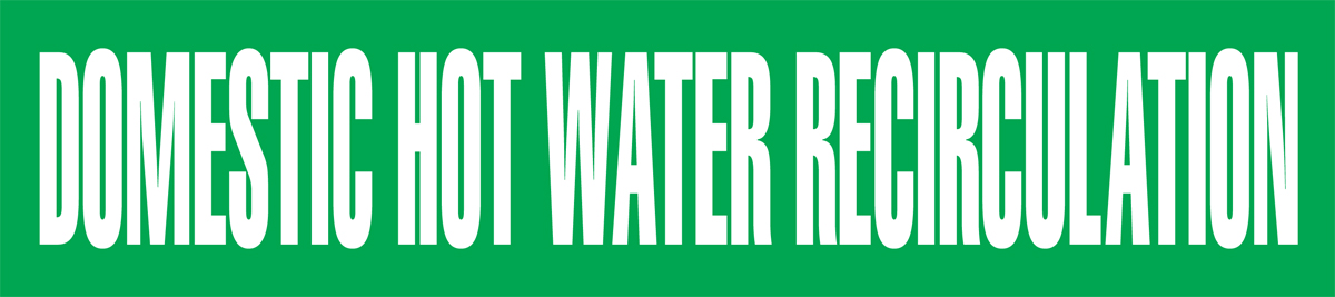 DOMESTIC HOT WATER RECIRCULATION