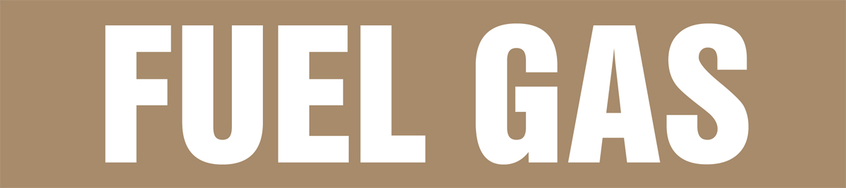 Pipe Marker, Legend: FUEL GAS