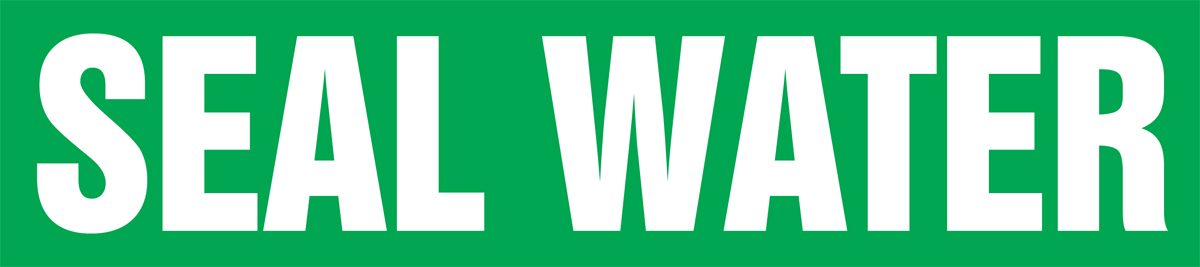 Pipe Marker, Legend: SEAL WATER