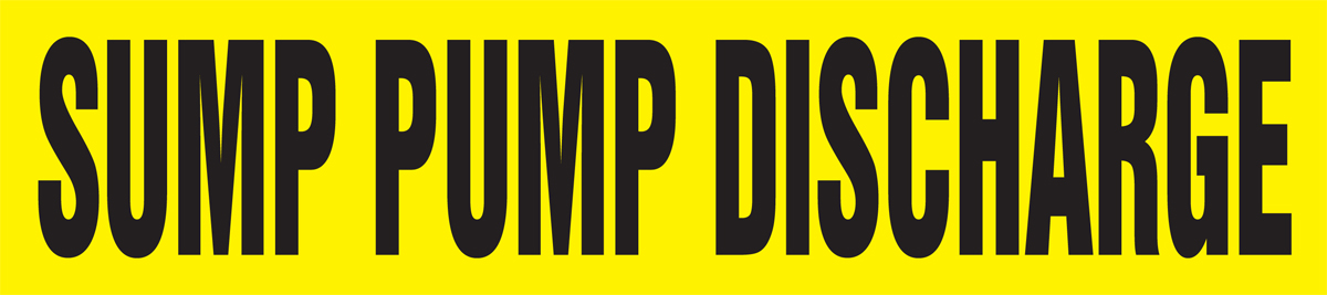 SUMP PUMP DISCHARGE 