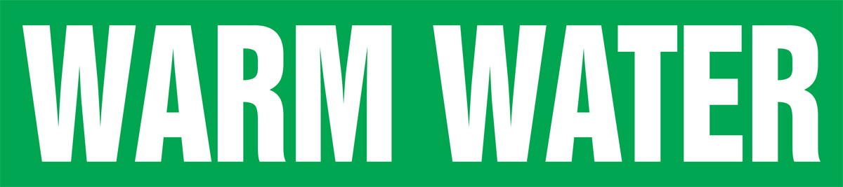 Pipe Marker, Legend: WARM WATER