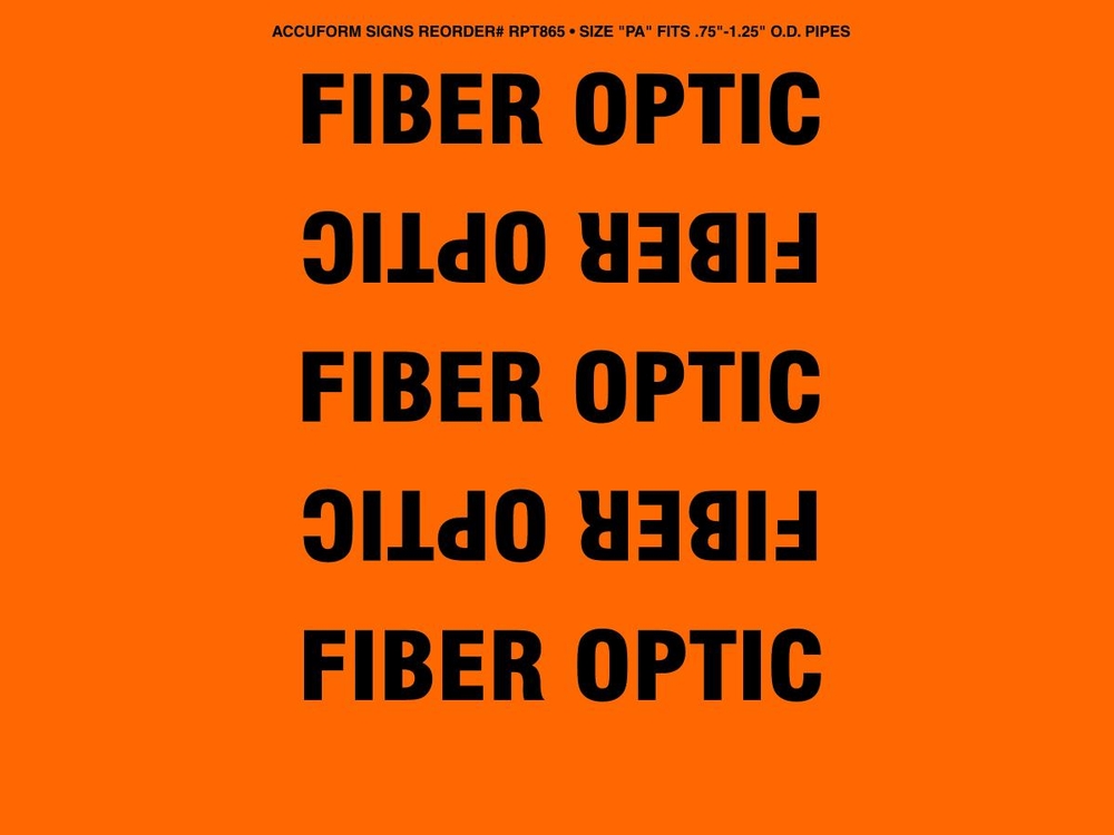 Pipe Marker, Legend: FIBER OPTIC