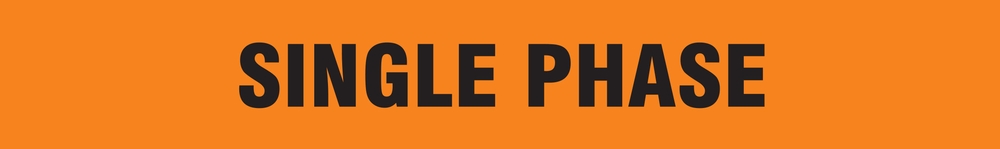 Pipe Marker, Legend: SINGLE PHASE