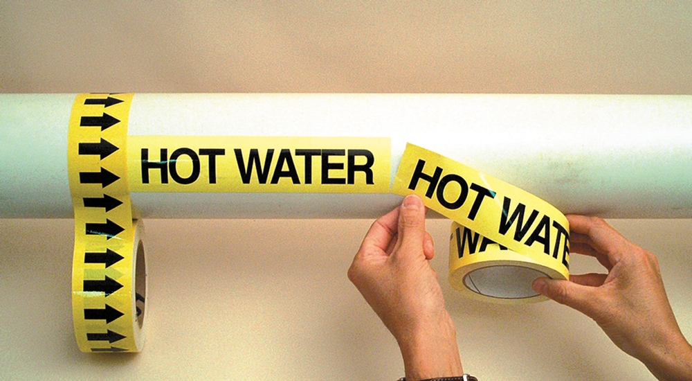 HOT WATER PIPE MARKERS Water Pipe Markers 
