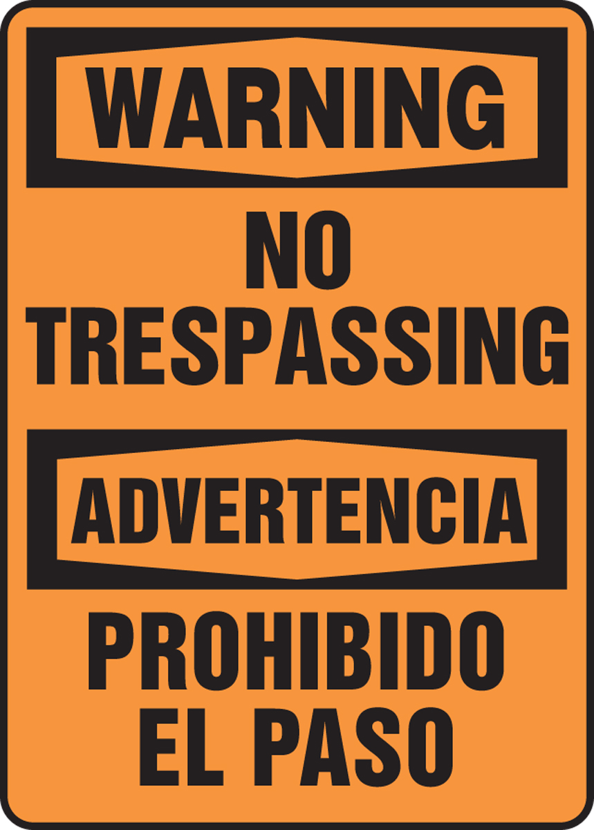 NO TRESPASSING (BILINGUAL)