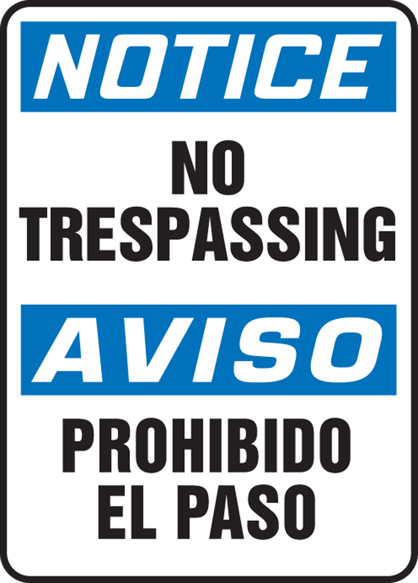 NO TRESPASSING (BILINGUAL)