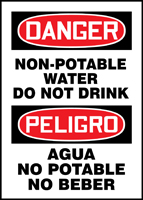 DANGER NON-POTABLE WATER DO NOT DRINK