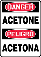 DANGER ACETONE (BILINGUAL SPANISH)