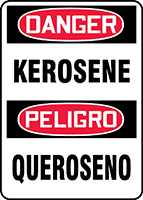 DANGER KEROSENE (BILINGUAL SPANISH)