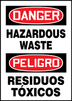 DANGER HAZARDOUS WASTE (BILINGUAL)