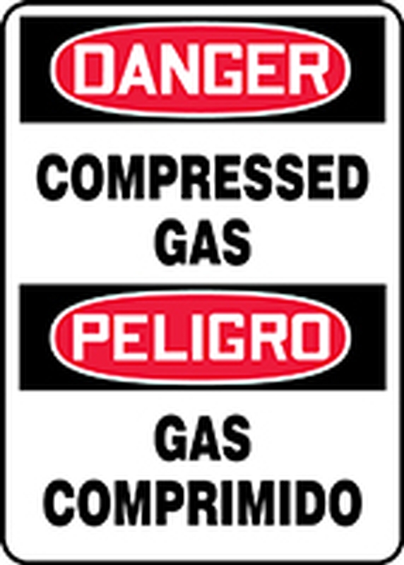 DANGER COMPRESSED GAS