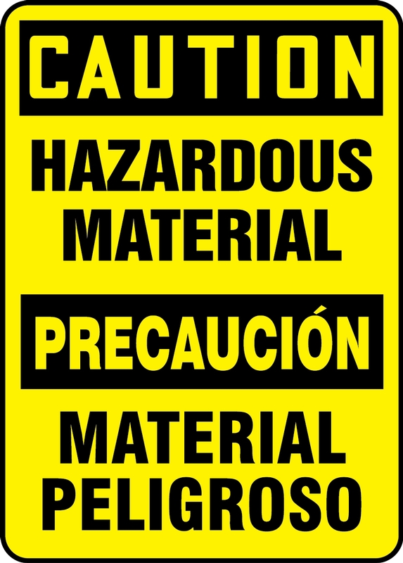 CAUTION HAZARDOUS MATERIAL
