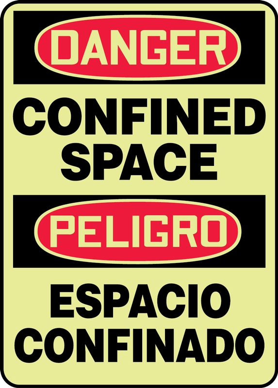 CONFINED SPACE (BILINGUAL) (GLOW)