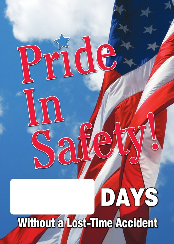 Digi-Day® 3 Magnetic Faces: Pride In Safety - _ Days Without A Lost-Time Accident