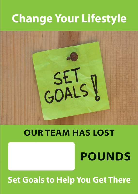 Digi-Day® 3 Magnetic Faces: Change Your Lifestyle - Our Team Has Lost _ Pounds - Set Goals To Help You Get There