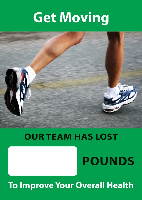Digi-Day® 3 Magnetic Faces: Get Moving - Our Team Has Lost _ Pounds - To Improve Your Health