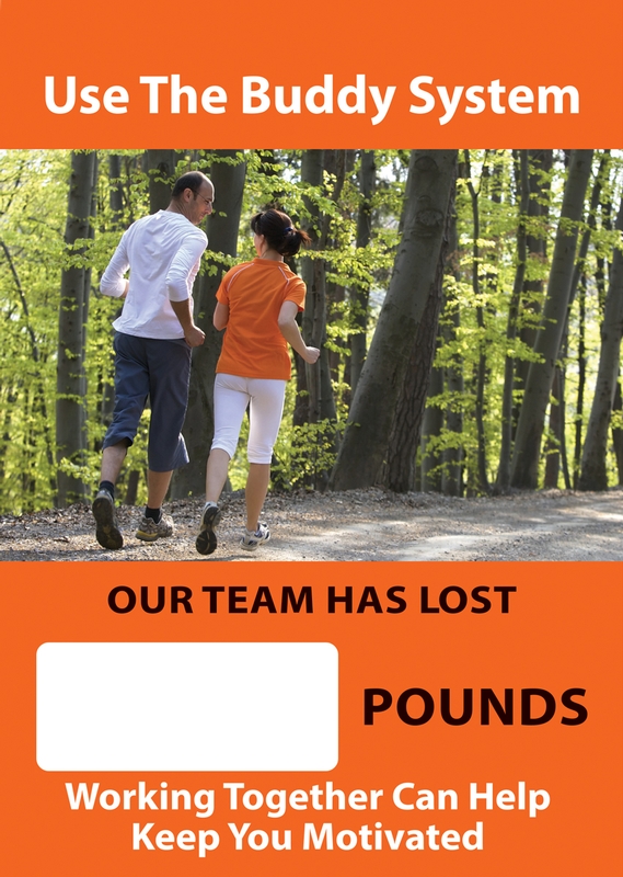 Digi-Day® 3 Magnetic Faces: Use The Buddy System - Our Team Has Lost _ Pounds - Working Together Can Help Keep You Motivated