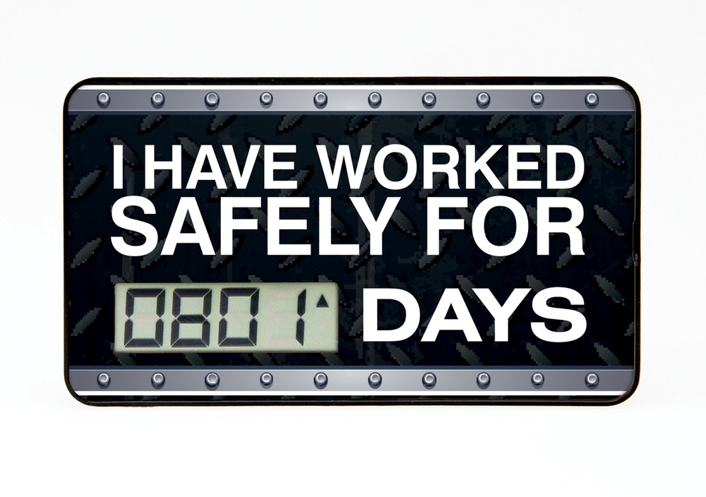 Personal Digi-Day® Electronic Scoreboard: I Have Worked Safely For _ Days