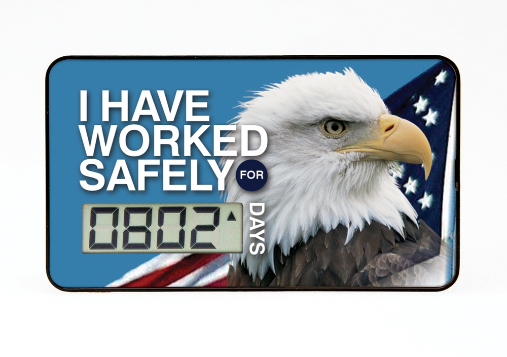 Personal Digi-Day® Electronic Scoreboard: I Have Worked Safely For _ Days (America)