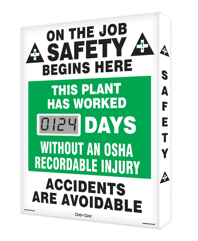 This Plant Has Worked __ Days Without An OSHA Recordable Injury