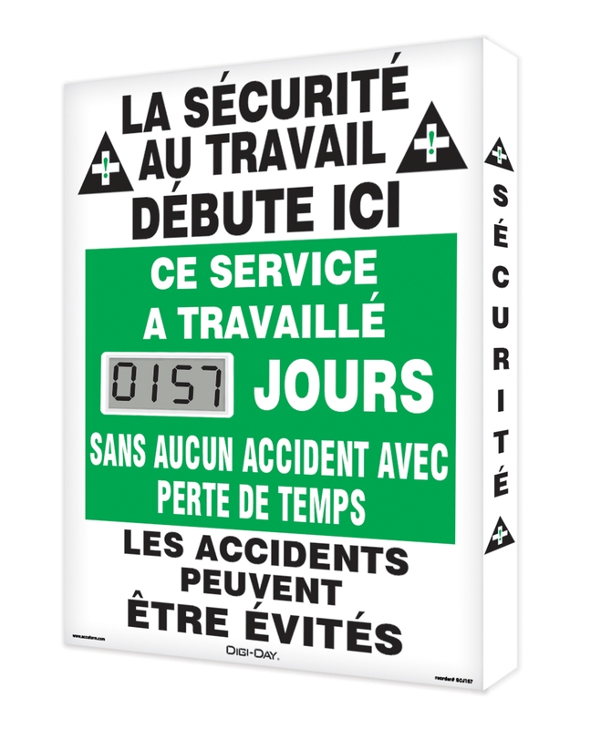 Ce Service A Travaille ___ Jours Sans Aucun Accident Avec Perte De Temps