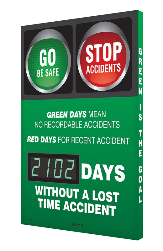 Green Days Means No Recordable Accidents Red Days For Recent Accident __ Days Without A Lost Time Accident