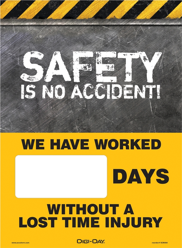 SAFETY IS NO ACCIDENT WE HAVE WORKED #### DAYS WITHOUT A LOST TIME INJURY