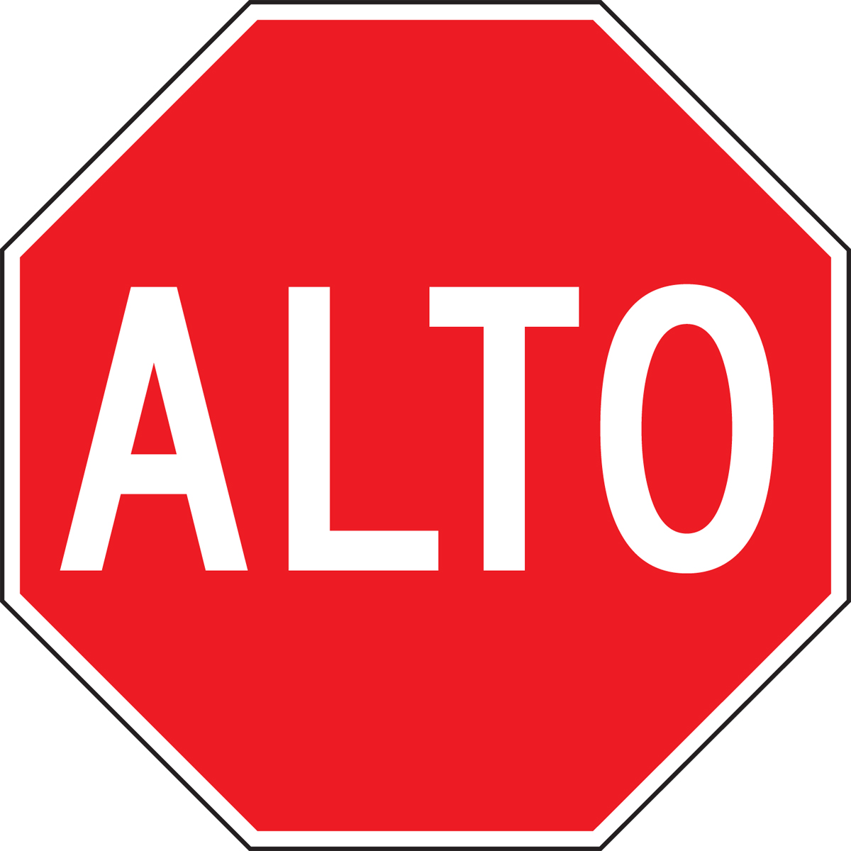 Spanish stop sign