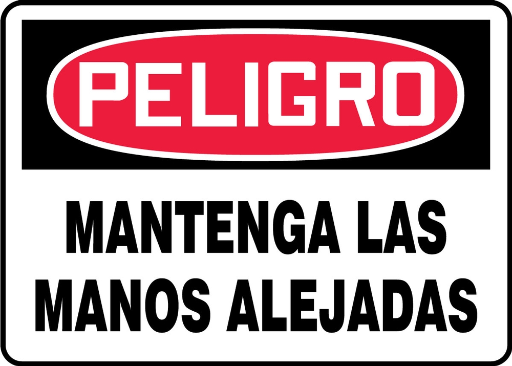 Safety Sign, Header: DANGER, Legend: KEEP HANDS CLEAR