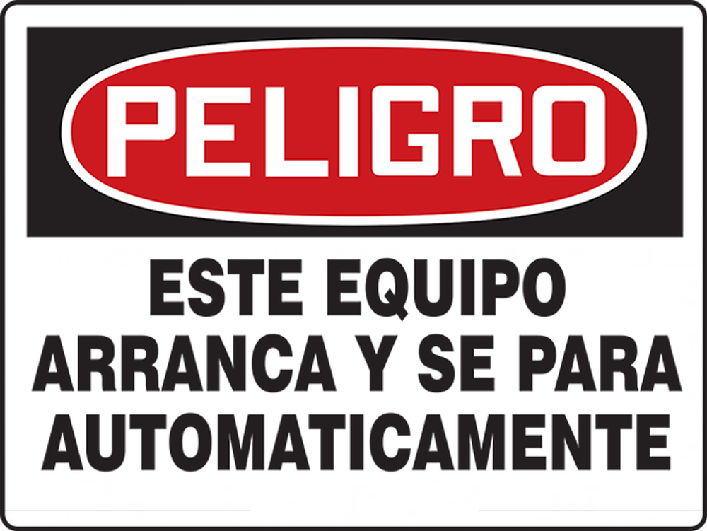DANGER THIS EQUIPMENT STARTS AND STOPS AUTOMATICALLY