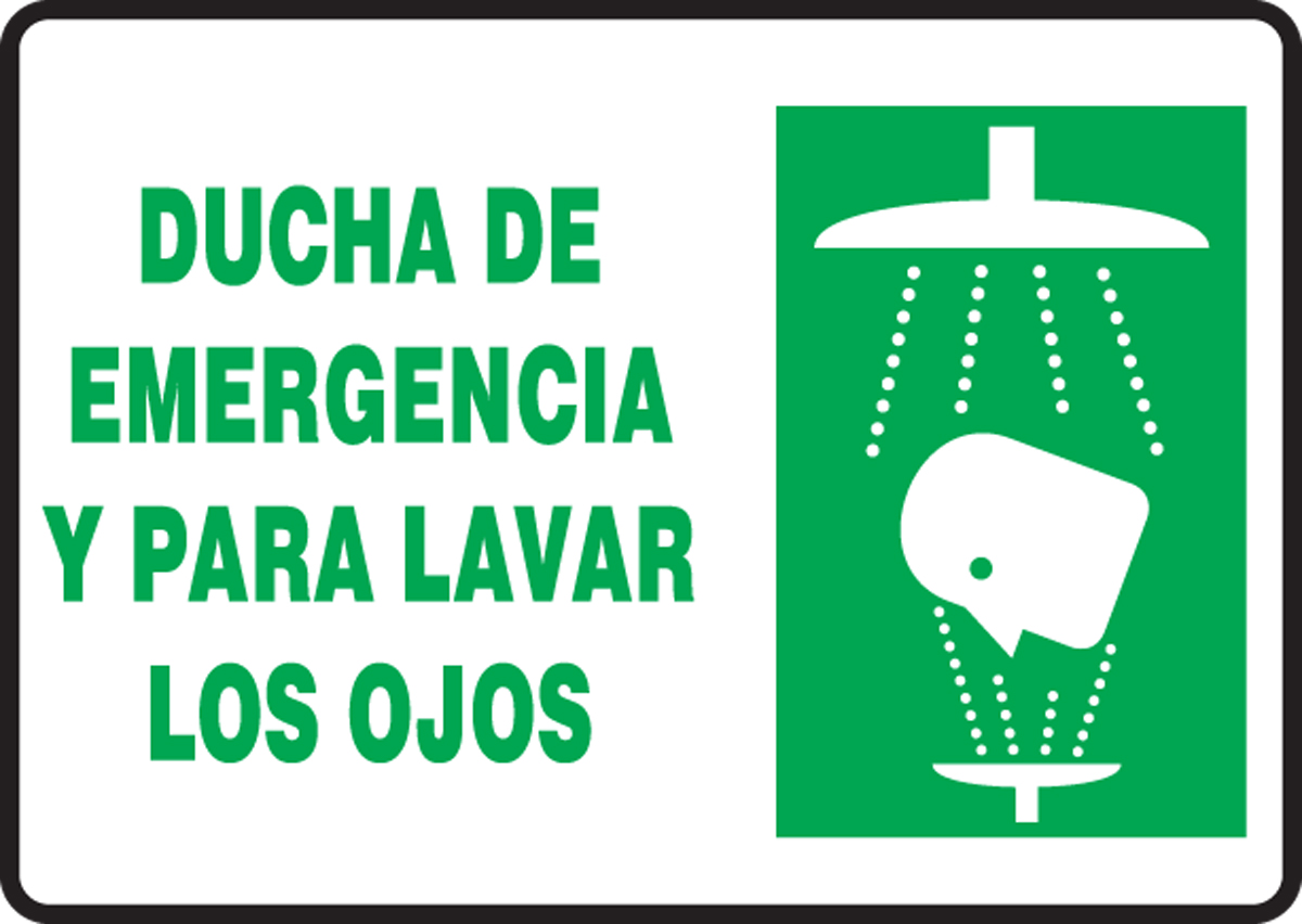 DUCHA DE EMERGENCIA Y PARA LAVAR LOS OJOS (W/GRAPHIC)