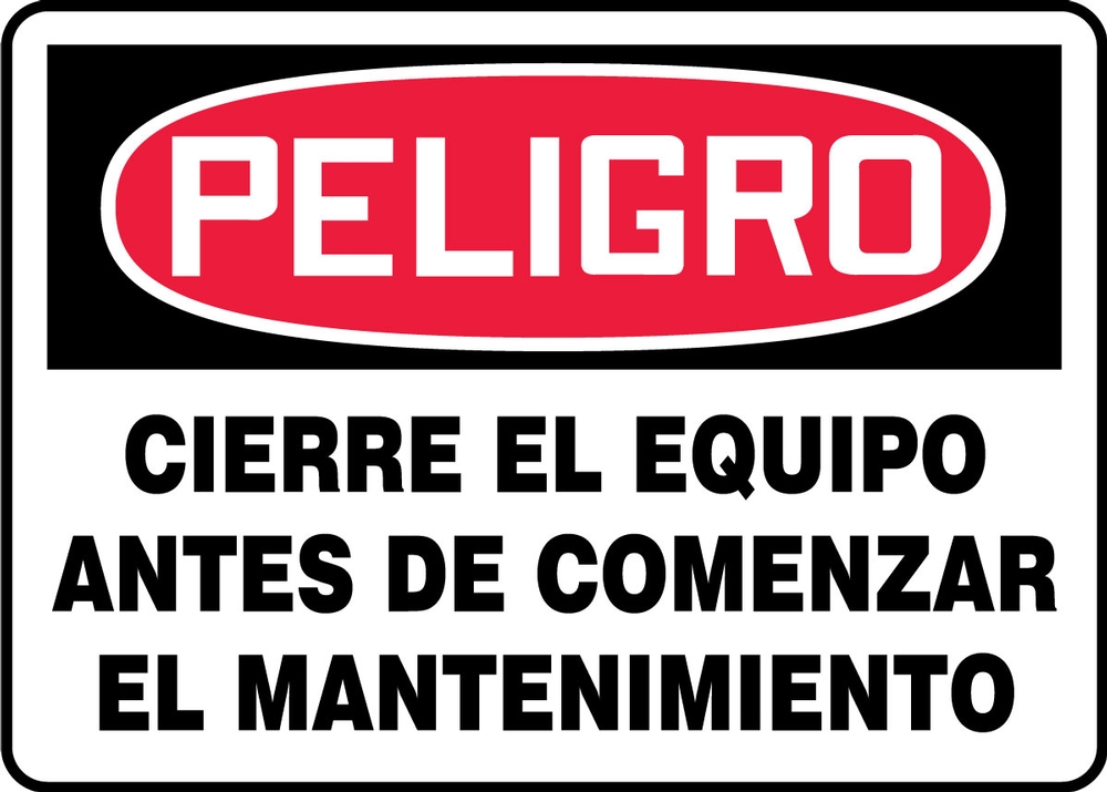 Safety Sign, Header: DANGER, Legend: DANGER LOCK OUT EQUIPMENT BEFORE SERVICING