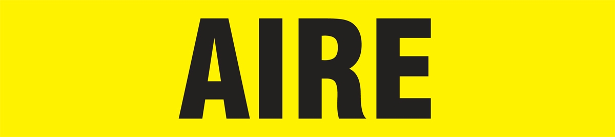 Pipe Marker, Legend: AIRE (BLACK ON YELLOW)