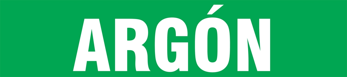 Pipe Marker, Legend: ARGÓN (WHITE ON GREEN)
