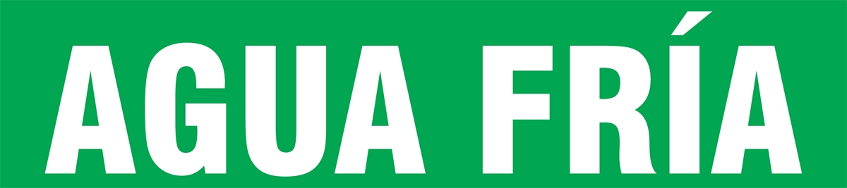 Pipe Marker, Legend: AGUA FRÍA