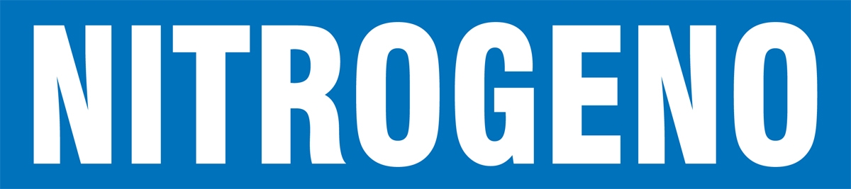 Pipe Marker, Legend: NITROGENO (WHITE ON BLUE)