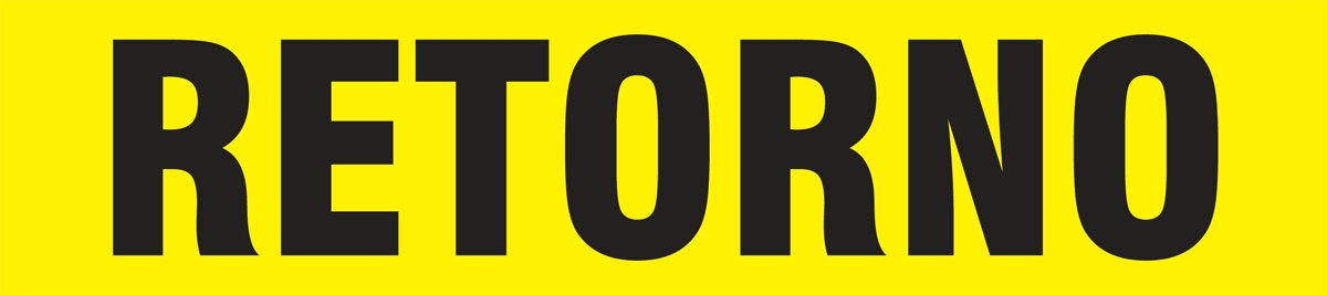 Pipe Marker, Legend: RETORNO (BLACK ON YELLOW)